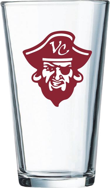 Victoria College Pirates 16 oz. Glass