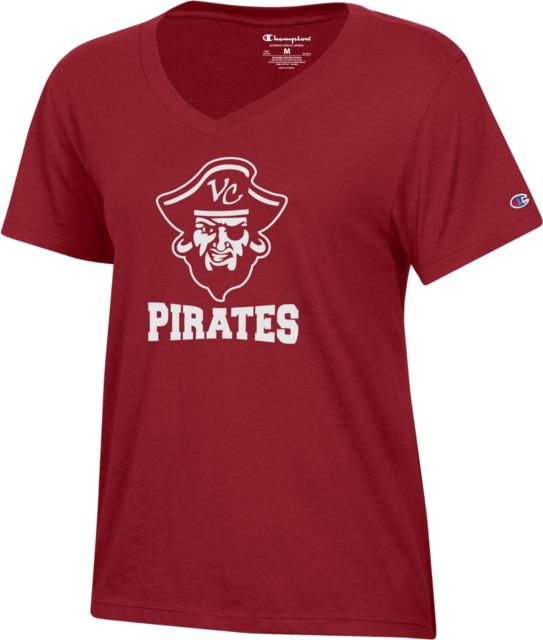 Victoria College Pirates Women's V-Neck Short Sleeve T-Shirt