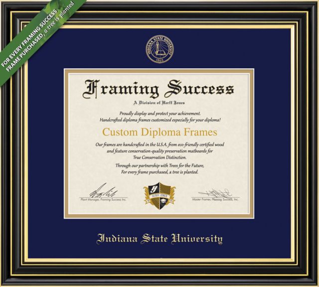Indiana State University 8.5" x 11" Prestige Diploma Frame