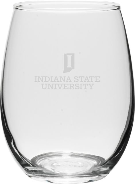 Indiana State University 15 oz. Stemless Wine Glass