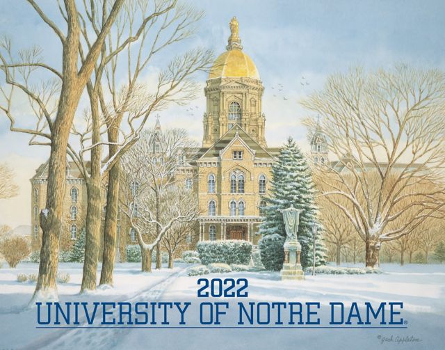 2022 Notre Dame Jack Appleton Wall Calendar:university Of Notre Dame