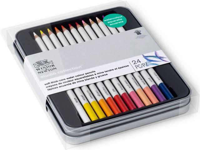 STUDIO COLLECTION WATERCOLOR PENCIL TIN/24