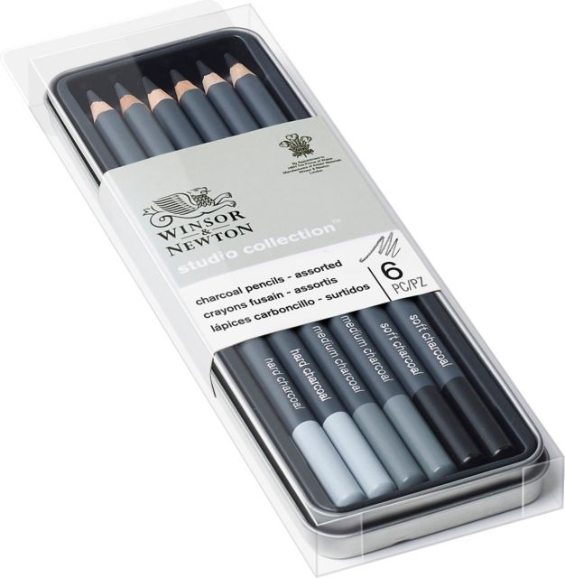 STUDIO COLLECTION CHARCOAL PENCIL TIN/6