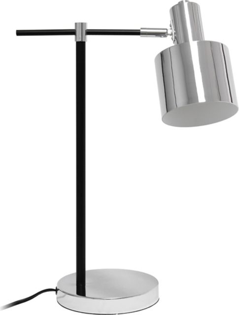Lalia Home Mid Century Modern Metal Table Lamp, Chrome - ONLINE ONLY