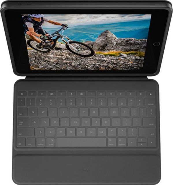 Logitech Rugged Folio Keyboard/Cover Case for iPad (7th & 8th Gen)