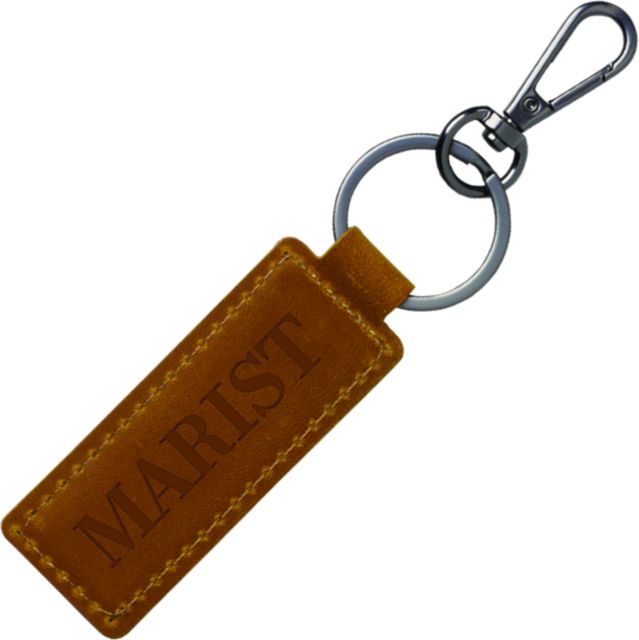 Marist University Leather Keychain