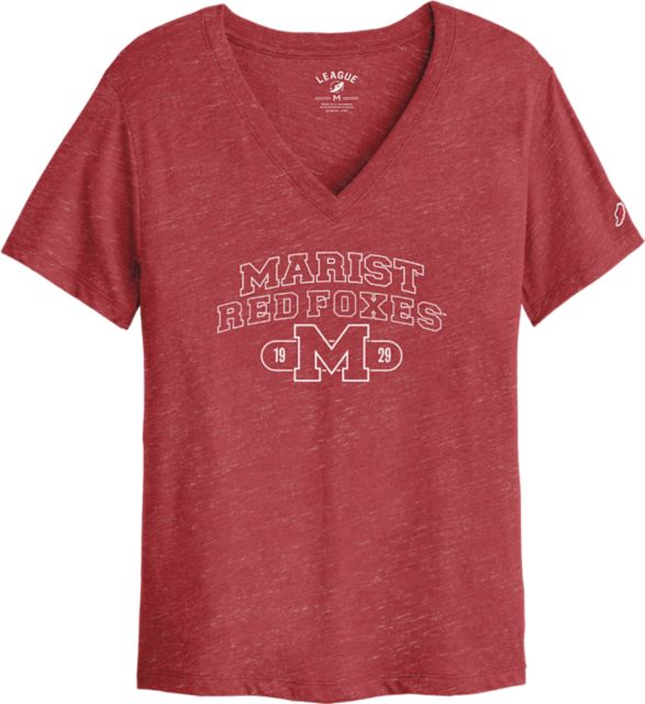 Marist University Red Foxes Women's V-Neck Short Sleeve T-Shirt