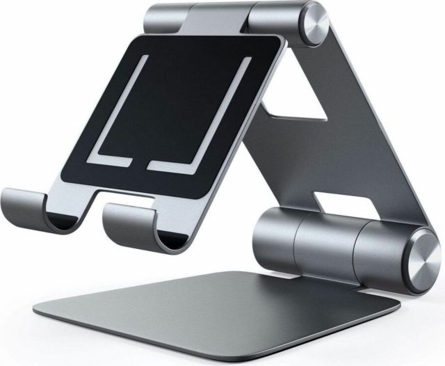 Satechi R1 Aluminum Hinge Holder Foldable Stand, 8.25 x 6.62 x 1.5in, Space Gray - ONLINE ONLY