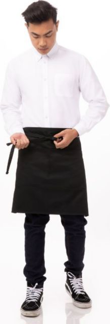 Half Bistro Apron Black