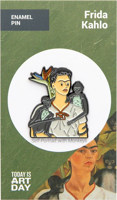 ENAMEL PIN FRIDA WITH MONKEYS