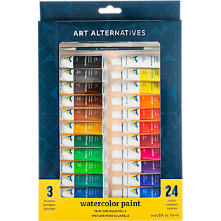Art Alternatives Economy Watercolor Set, 12ml Tubes, 24-Color Set