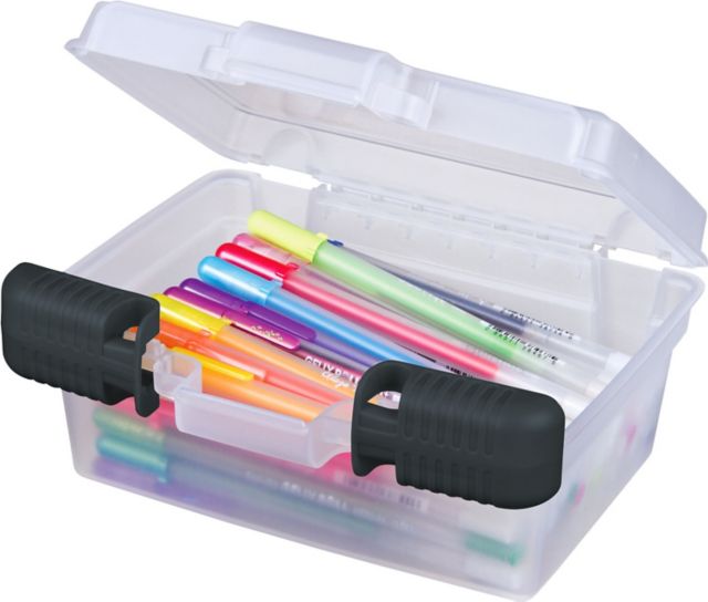 CLEAR STORAGE BINS WITH LIDS LARGER 4-PACK