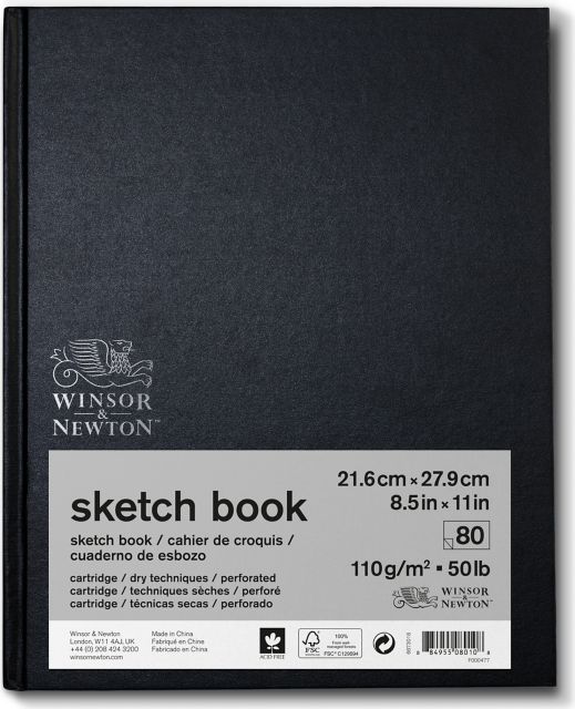 Winsor & Newton Sketch Books Hardbound 8.5 in. x 11 in. 80 Sheets