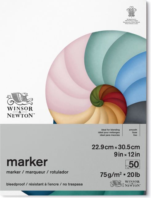 BLEEDPROOF MARKER PAD 9X12 50 SHEETS