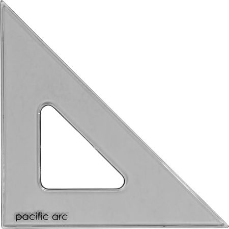 STUDENT TRIANGLE SMOKE TINT INKING EDGE 45/90 DEGREE - 12IN