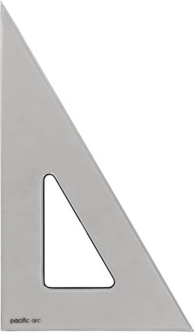 STUDENT TRIANGLE SMOKE TINT INKING EDGE 30/60 DEGREE - 12IN