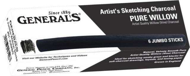 Charcoal Jumbo Willow 6/Box