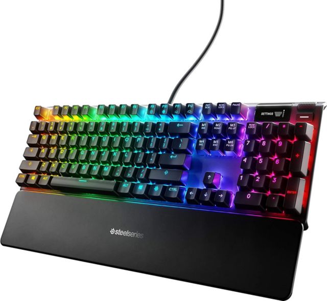 Apex Pro Wired Gaming Mechanical OmniPoint Adjustable Actuation Switch Keyboard with RGB Back Lighting (Black) - ONLINE ONLY