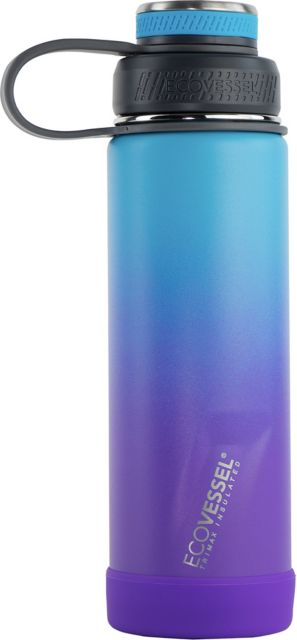 EcoVessel 24oz Summit Insulated Stainless Steel Water Bottle with Straw Top - Silver