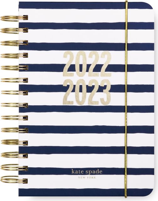 Kate Spade New York Navy Painted Stripe Pencil Case