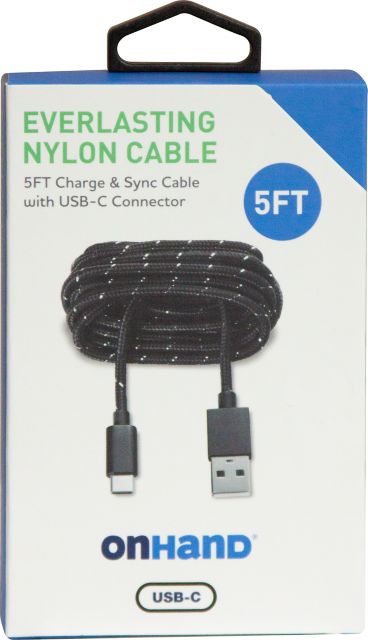 ON HAND A TO C CABLE 5FT,  BLACK - ONLINE ONLY
