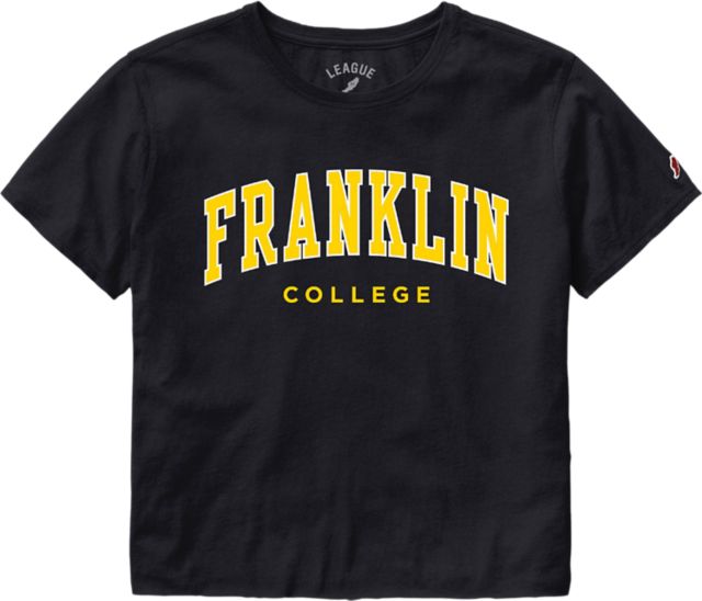 Franklin College Women's Crop Short Sleeve T-Shirt: Franklin