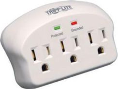 Tripp Lite by Eaton Protect It! 3-Outlet Surge Protector, Direct Plug-In, 660 Joules, 2 Diagnostic LEDs