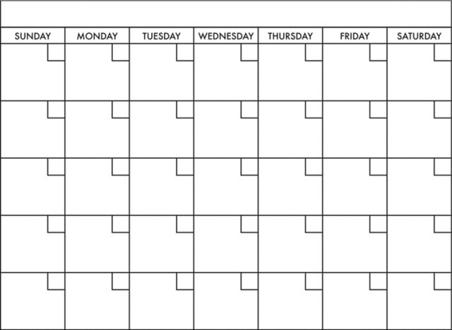 BASICS DRY ERASE CALENDAR PEEL AND STICK GIANT WALL DECAL