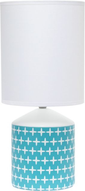 Fresh Prints Table Lamp, Blue Cross - ONLINE ONLY