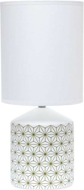 Fresh Prints Table Lamp, Gold Squares - ONLINE ONLY