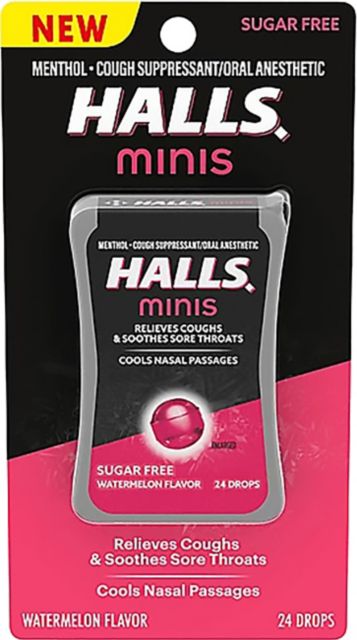 Halls Minis Sugar Free Watermelon - 24 count