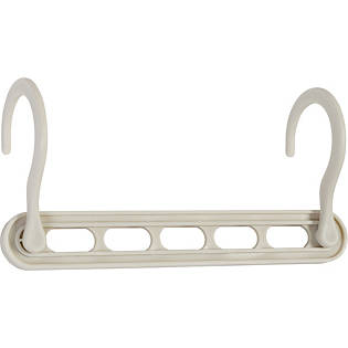 Cascading Collapsible White Plastic Hangers, 20-Pack - ONLINE ONLY