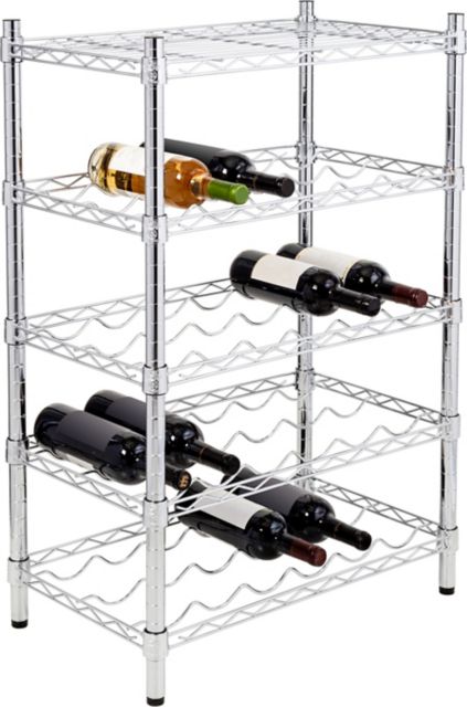 Wire shelving wine online rack