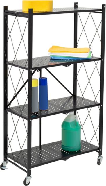 Whitmor Gunmetal 3-Tier Storage Shelving, w/Metal Mesh Shelves