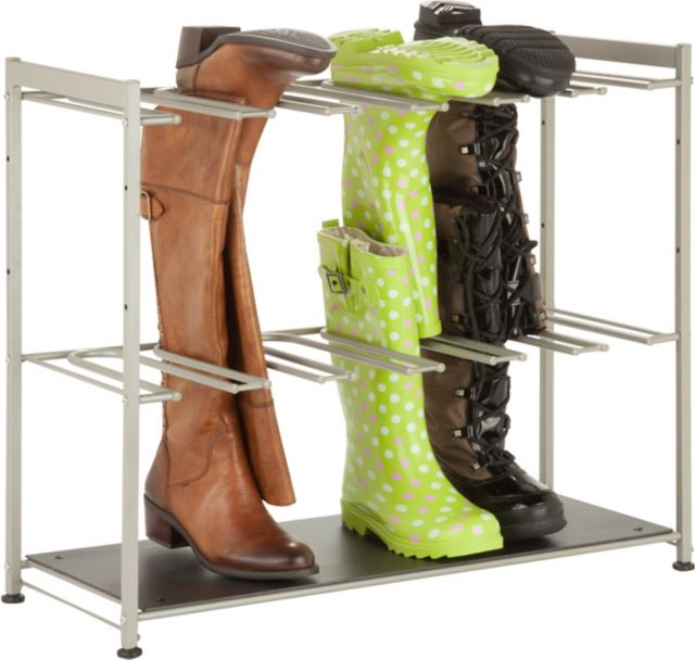 3-Tier Canvas and Chrome Shoe Rack - ONLINE ONLY: Baylor University