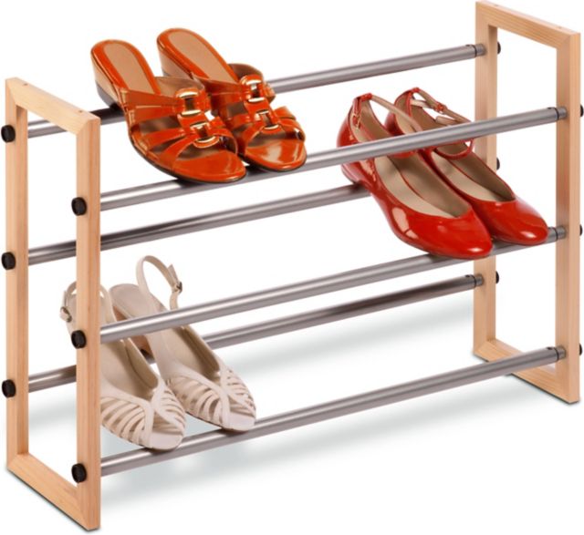 Honey-Can-Do 2-Tier Shoe Rack - Espresso