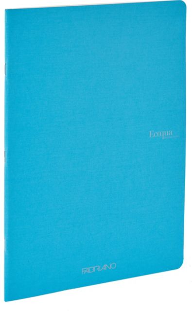 ECOQUA ORIGINAL STAPLE BOUND NOTEBOOKS GRAPH (A4) 8.3X11.7 TURQUOISE 40 SHEETS