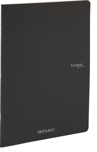 ECOQUA ORIGINAL STAPLE BOUND NOTEBOOKS GRAPH (A4) 8.3X11.7 BLACK 40 SHEETS