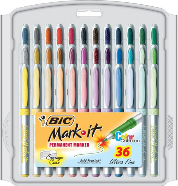 BIC Intensity Medium Fineliner Marker Pen, 1.0mm, Assorted Colors, 10 Pack
