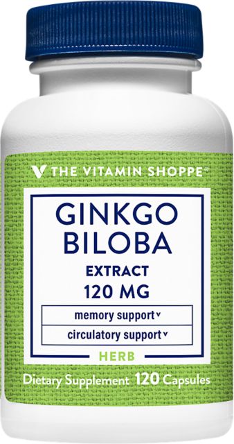 the Vitamin Shoppe  GINKGO BILOBA EXTRACT 120 EA