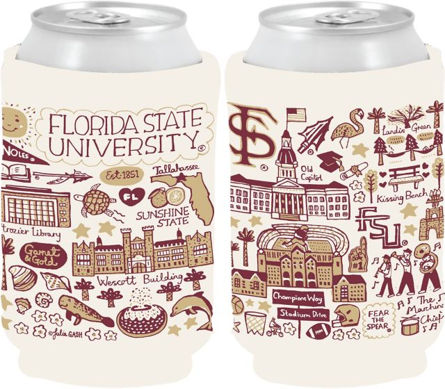 Florida State University Julia Gash Can Coozie