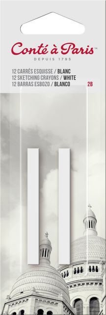CRAYON SKETCH 2PACK WHITE 2B CARD