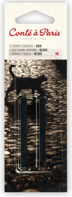 CRAYON SKETCH 2PACK BLACK HB CARDED