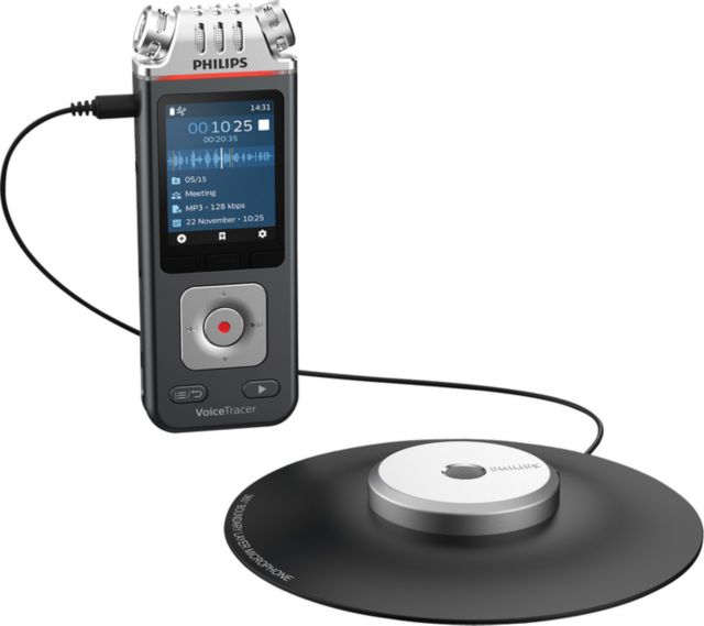 Philips DVT8110 VoiceTracer Digital Recorder. 8 GBmicroSD Supported - MP3 - Headphone - 2112 HourspeaceRecording Time - ONLINE ONLY