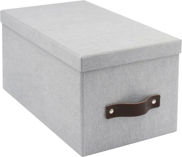 Bigso Silvia Organizational Storage Box, Photo with Leather Ash