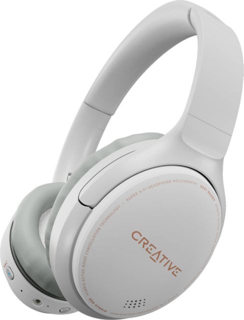 Creative Zen Hybrid Wireless Noise Canceling  Over-ear Headphones with          Microphone (White) - ONLINE ONLY