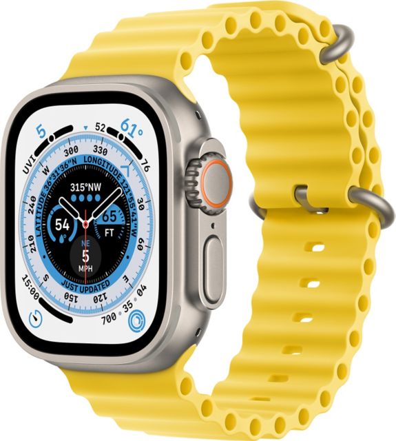 Apple Watch Ultra GPS + Cellular, 49mm Titanium Case with Yellow