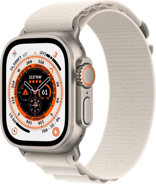 Apple Watch Ultra GPS + Cellular, 49mm Titanium Case with Starlight Alpine  Loop - Large - ONLINE ONLY