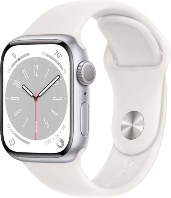 Apple Watch Series 8 GPS 41mm Silver Aluminum Case with White 