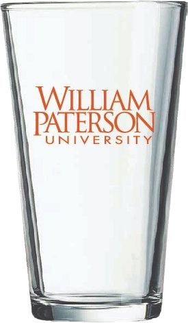 William Paterson University 16 oz. Glass